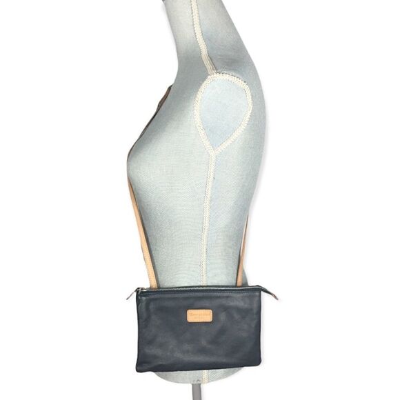 moscardini firenze Made In Italy Black And Brown Leather Crossbody Bag - Picture 1 of 5